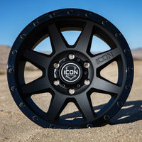 ICON Rebound 17x8.5 6x135 6mm Offset 5in BS 87.1mm Bore Double Black Wheel - Wheels