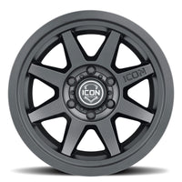 ICON Rebound 17x8.5 6x5.5 0mm Offset 4.75in BS 106.1mm Bore Satin Black Wheel - Wheels