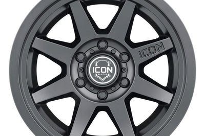 ICON Rebound 17x8.5 6x5.5 0mm Offset 4.75in BS 106.1mm Bore Satin Black Wheel - Wheels