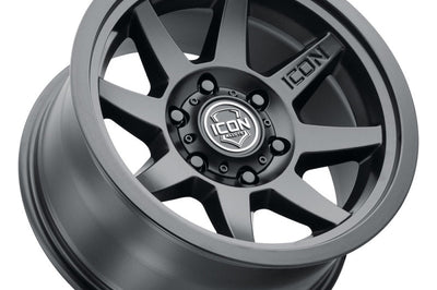 ICON Rebound 17x8.5 6x5.5 0mm Offset 4.75in BS 106.1mm Bore Satin Black Wheel - Wheels