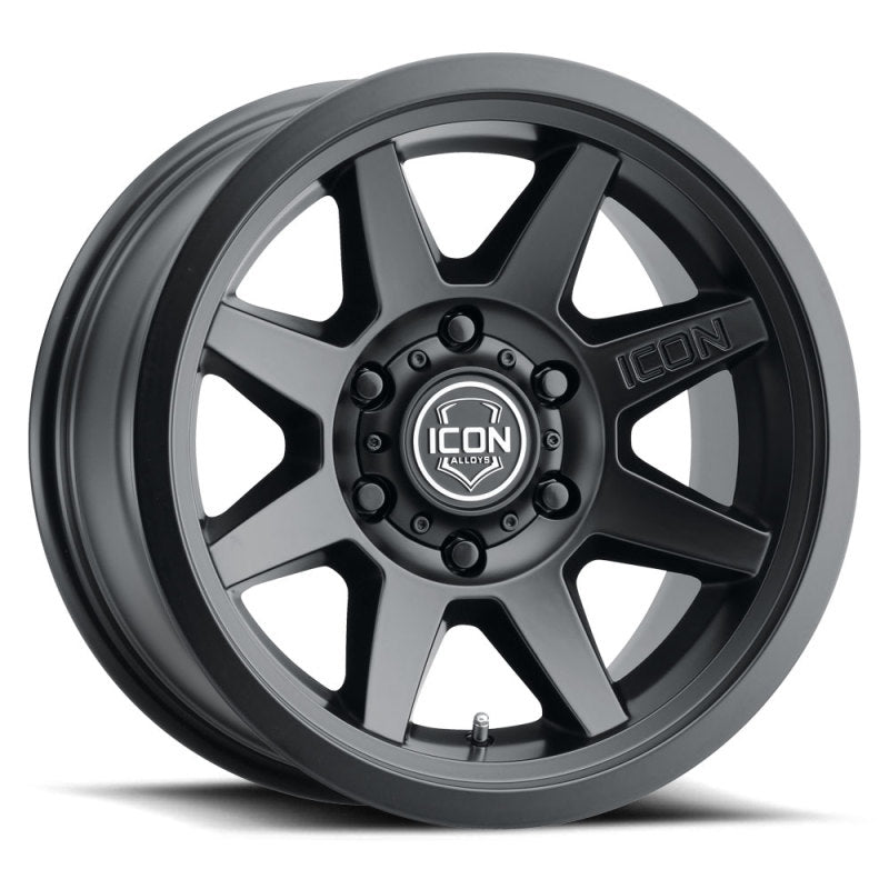 ICON Rebound 17x8.5 6x5.5 0mm Offset 4.75in BS 106.1mm Bore Satin Black Wheel - Wheels