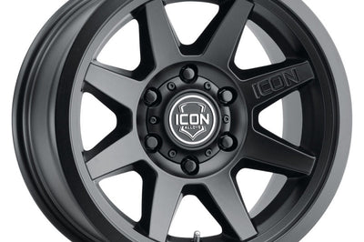 ICON Rebound 17x8.5 6x5.5 0mm Offset 4.75in BS 106.1mm Bore Satin Black Wheel - Wheels