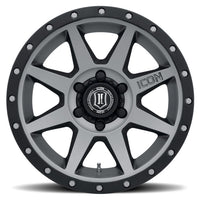 ICON Rebound 17x8.5 6x5.5 25mm Offset 5.75in BS 95.1mm Bore Titanium Wheel - Wheels