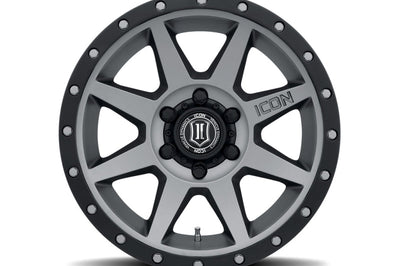 ICON Rebound 17x8.5 6x5.5 25mm Offset 5.75in BS 95.1mm Bore Titanium Wheel - Wheels