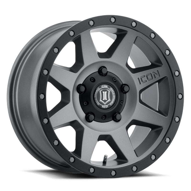 ICON Rebound 18x9 5x150 25mm Offset 6in BS 110.1mm Bore Titanium Wheel - Wheels