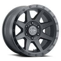 ICON Rebound 18x9 6x5.5 0mm Offset 5in BS 106.1mm Bore Double Black Wheel - Wheels