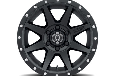 ICON Rebound 18x9 6x5.5 25mm Offset 6in BS 95.1mm Bore Satin Black Wheel - Wheels