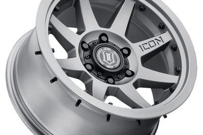 ICON Rebound Pro 17x8.5 6x5.5 0mm Offset 4.75in BS 106.1mm Bore Titanium Wheel - Wheels