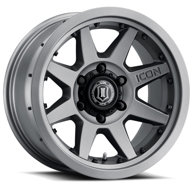 ICON Rebound Pro 17x8.5 6x5.5 25mm Offset 5.75in BS 95.1mm Bore Titanium Wheel - Wheels