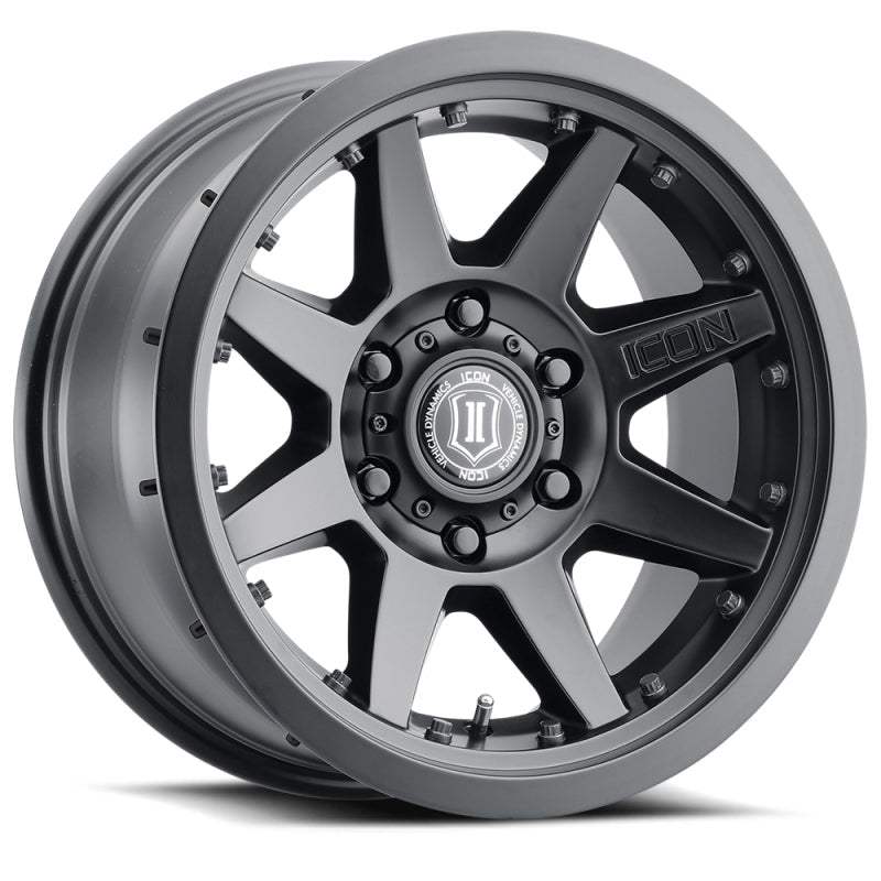 ICON Rebound Pro 17x8.5 6x5.5 25mm Offset 5.75in BS 95.1mm Bore Satin Black Wheel - Wheels