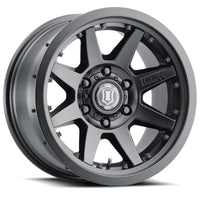 ICON Rebound Pro 17x8.5 6x5.5 25mm Offset 5.75in BS 95.1mm Bore Satin Black Wheel - Wheels