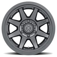 ICON Rebound Pro 17x8.5 6x5.5 25mm Offset 5.75in BS 95.1mm Bore Satin Black Wheel - Wheels