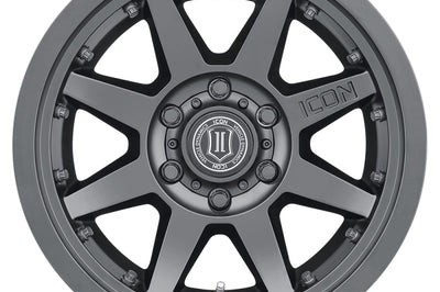 ICON Rebound Pro 17x8.5 6x5.5 25mm Offset 5.75in BS 95.1mm Bore Satin Black Wheel - Wheels