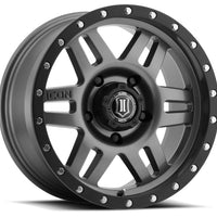 ICON Six Speed 17x8.5 5x5 -6mm Offset 4.5in BS 94mm Bore Gun Metal Wheel - Wheels