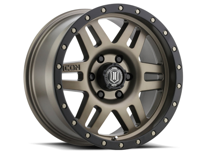ICON Six Speed 17x8.5 6x5.5 0mm Offset 4.75in BS 108mm Bore Bronze Wheel - Wheels