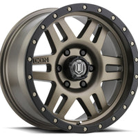 ICON Six Speed 17x8.5 6x5.5 0mm Offset 4.75in BS 108mm Bore Bronze Wheel - Wheels