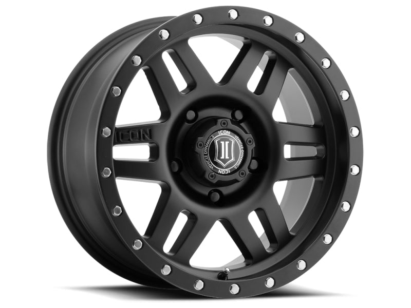 ICON Six Speed 17x8.5 6x5.5 0mm Offset 4.75in BS 108mm Bore Satin Black Wheel - Wheels