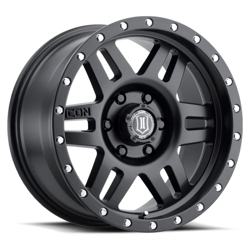 ICON Six Speed 17x8.5 6x5.5 25mm Offset 5.75in BS 108.1mm Bore Satin Black Wheel - Wheels