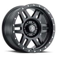 ICON Six Speed 17x8.5 6x5.5 25mm Offset 5.75in BS 108.1mm Bore Satin Black Wheel - Wheels