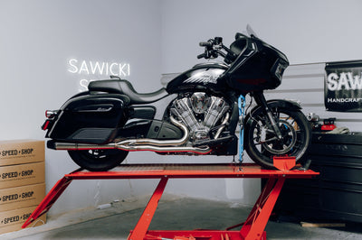 Sawicki Indian Challenger Full Length Brushed Ss W/ Blk End Cap - Harddrive Products