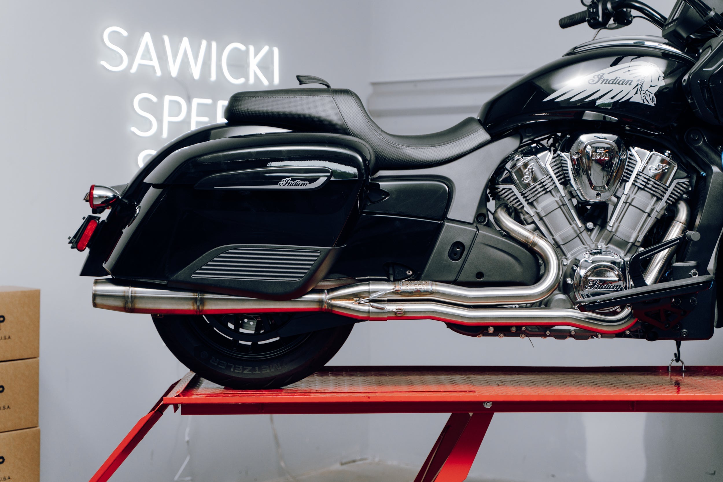 Sawicki Indian Challenger Full Length Cannon Brushed Ss - Harddrive Products