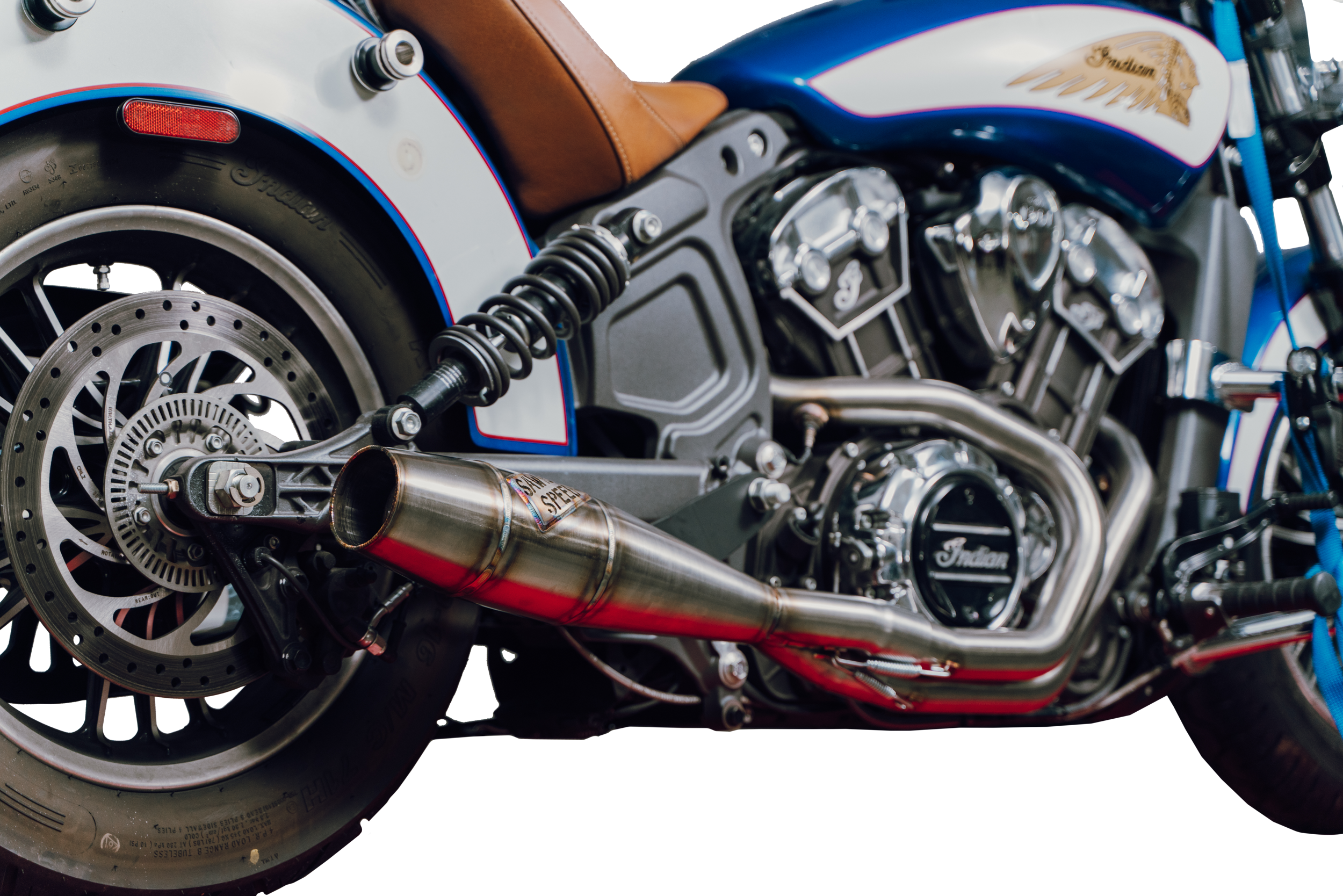 Sawicki Indian Scout Mid Length Cannon Brushed Ss - Harddrive Products