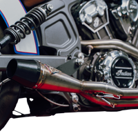 Sawicki Indian Scout Shorty Brushed Ss W/ Blk End Cap - Harddrive Products