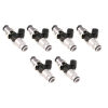 Injector Dynamics 1050X Injectors 14mm (Grey) Adaptor Top - (Silver) Bottom Adapter (Set of 6) - Fuel Delivery