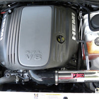 Injen 09-14 Dodge Challenger Hemi 5.7L V8 SRT-8 6.1L Wrinkle Black Power-Flow - Air Intake Systems