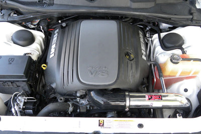 Injen 09-14 Dodge Challenger Hemi 5.7L V8 SRT-8 6.1L Wrinkle Black Power-Flow - Air Intake Systems