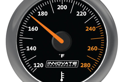 Innovate Motorsports MTX Analog Oil/Water Temp Gauge Kit - Black Dial - Gauges & Pods