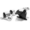 Innovative Mounts 96-00 Civic B/D Series Silver Aluminum 95A Bushings (2 Bolt) - Engine Components