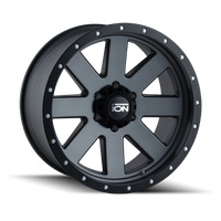 ION Wheels Type 134 18x10 / 5x139.7 BP / -19mm Offset / 108mm Hub Matte Gunmetal/Black Beadlock Wheel