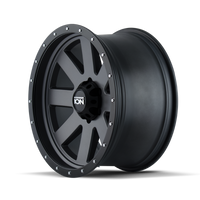 ION Wheels Type 134 18x9 / 5x139.7 BP / 0mm Offset / 108mm Hub Matte Gunmetal/Black Beadlock Wheel