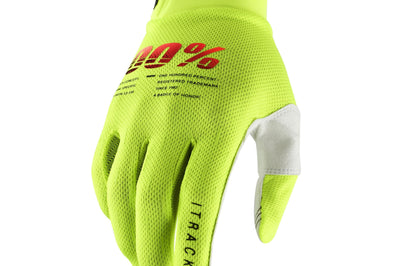 100-percent Itrack Gloves System White Xl - Fluorescent Yellow / 2X-Large - Bicycle Collection