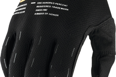 100-percent Itrack Youth Gloves Fluo Yellow Xl - Black / Large - Apparel Collection