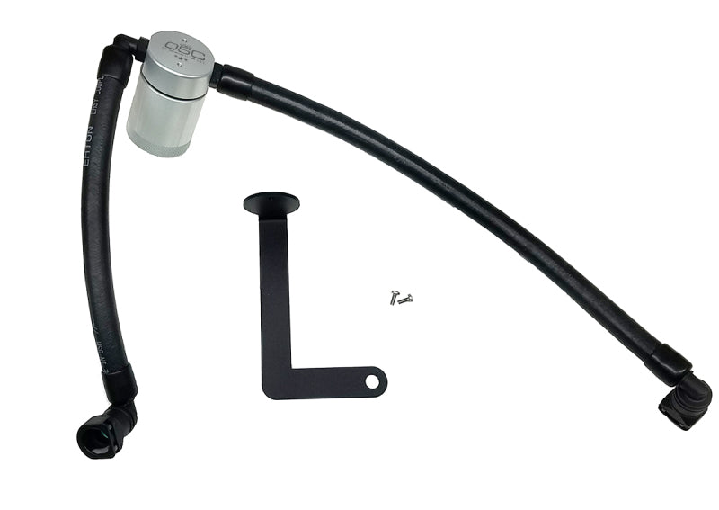 J&L 10-19 Ford Flex EcoBoost V6 Passenger Side Oil Separator 3.0 - Clear Anodized - Engine Components