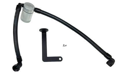 J&L 10-19 Ford Flex EcoBoost V6 Passenger Side Oil Separator 3.0 - Clear Anodized - Engine Components