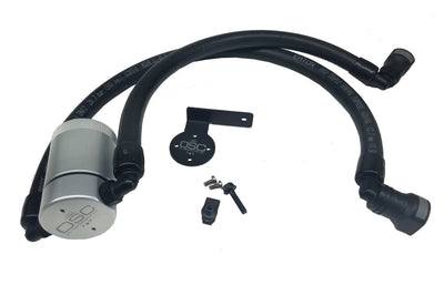J&L 11-17 Ford F-150 5.0L / 11-14 6.2L Driver Side Oil Separator 3.0 - Clear Anodized - Engine Components