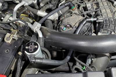 J&L 2015-2017 Ford Expedition 3.5L EcoBoost Oil Separator 3.0 - Clear Anodized - Engine Components