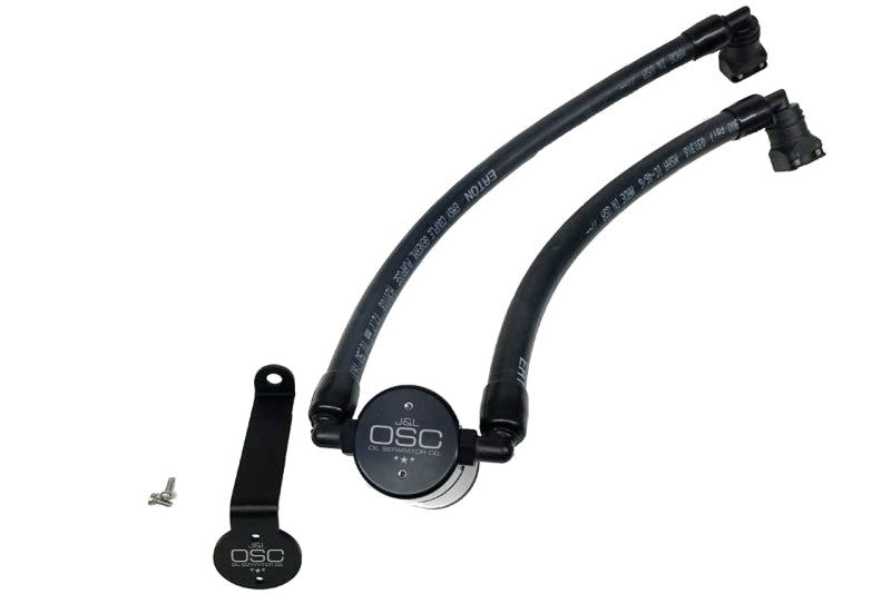 J&L 2015-2023 Ford Edge Sport/ST Passenger Side Oil Separator 3.0 - Black Anodized - Engine Components