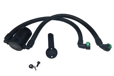 J&L 2015-2023 Ford Mustang EcoBoost Driver Side Oil Separator 3.0 - Black Anodized - Engine Components