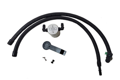 J&L 2020-2022 Ford Explorer 2.3L EcoBoost Driver Side Oil Separator 3.0 - Clear Anodized - Engine Components