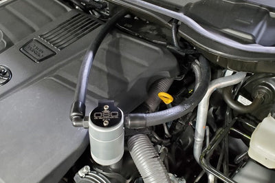 J&L 2022-2023 Toyota Tundra 3.5L Turbo Oil Separator 3.0 Driver Side - Clear Anodized - Engine Components