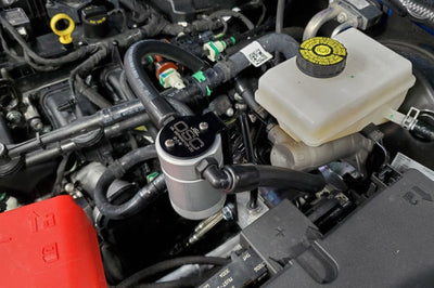 J&L 21-21.5 Ford Bronco 2.3L Ecoboost Passenger Side 3.0 Oil Separator - Clear Anodized - Engine Components