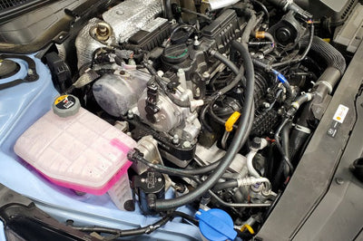 J&L 23-23 Hyundai Elantra N 2.0L Oil Separator 3.0 Passenger Side - Black Anodized - Engine Components