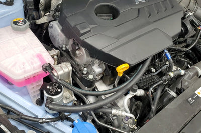 J&L 23-23 Hyundai Elantra N 2.0L Oil Separator 3.0 Passenger Side - Clear Anodized - Engine Components