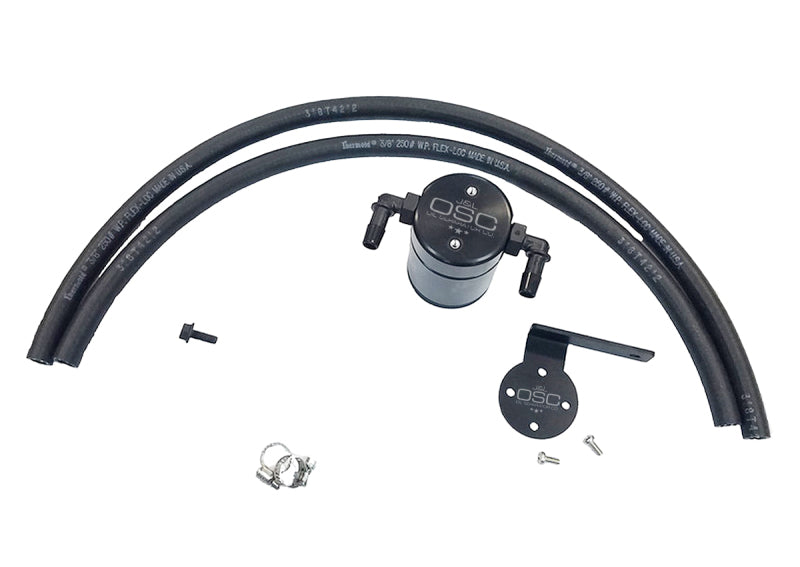 J&L 95-04 Toyota Tacoma/4Runner 3.4L Driver Side Oil Separator 3.0 - Black Anodized - Engine Components