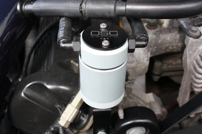 J&L 99-04 Ford Mustang GT Passenger Side Oil Separator 3.0 - Clear Anodized - Engine Components