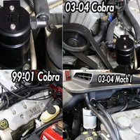 J&L 99-04 Ford Mustang SVT Cobra Driver Side Oil Separator 3.0 - Black Anodized - Engine Components